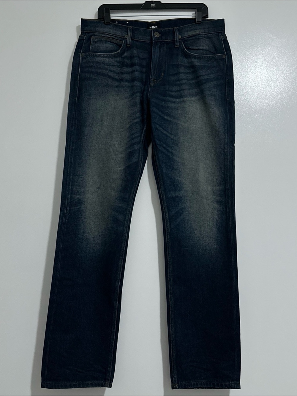 Hudson Denim Jeans Mens Size 34 X 34 Byron Straight Five Pocket Cotton